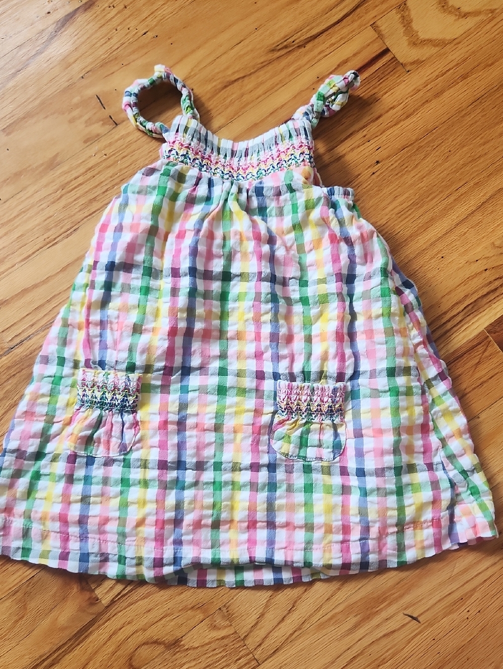 BabyBoden Multicolor Checker Summer Dress- 18-24M
